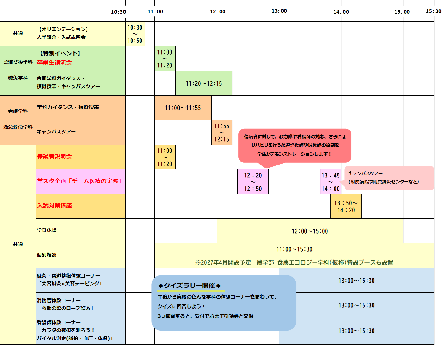 TIME TABLE