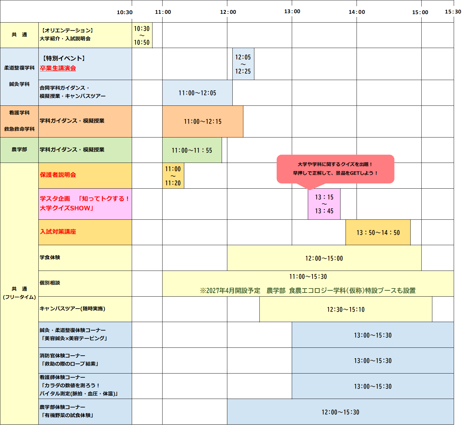TIME TABLE
