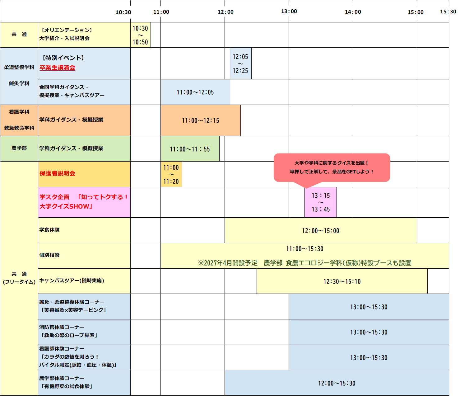 TIME TABLE